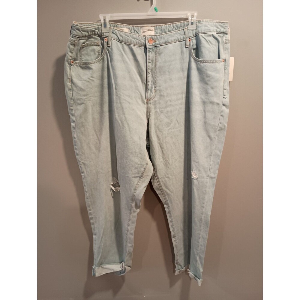 Universal Thread Boyfriend Distressed Light Wash Womens Jeans Plus Size 20W